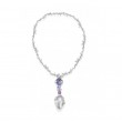 Necklace with Amethyst Swarovski Crystals