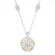 1/5 ct Diamond Flower Medallion Necklace