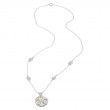 1/5 ct Diamond Flower Medallion Necklace