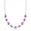 Necklace with Amethyst Swarovski Crystals