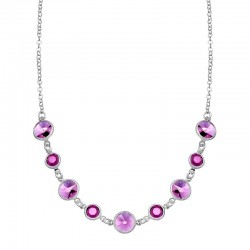 Necklace with Amethyst Swarovski Crystals