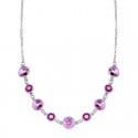 Necklace with Amethyst Swarovski Crystals