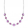 Necklace with Amethyst Swarovski Crystals