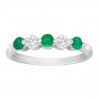 5/8 ct Emerald & White Sapphire Ring