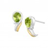 1/2 ct Peridot Earrings with Diamonds