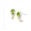 1/2 ct Peridot Earrings with Diamonds