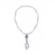 Necklace with Amethyst Swarovski Crystals